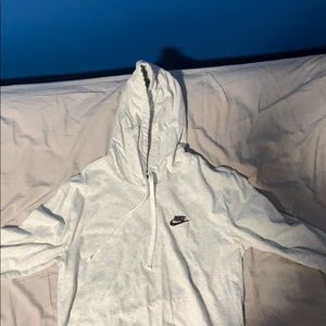 grayish white nike hoodie